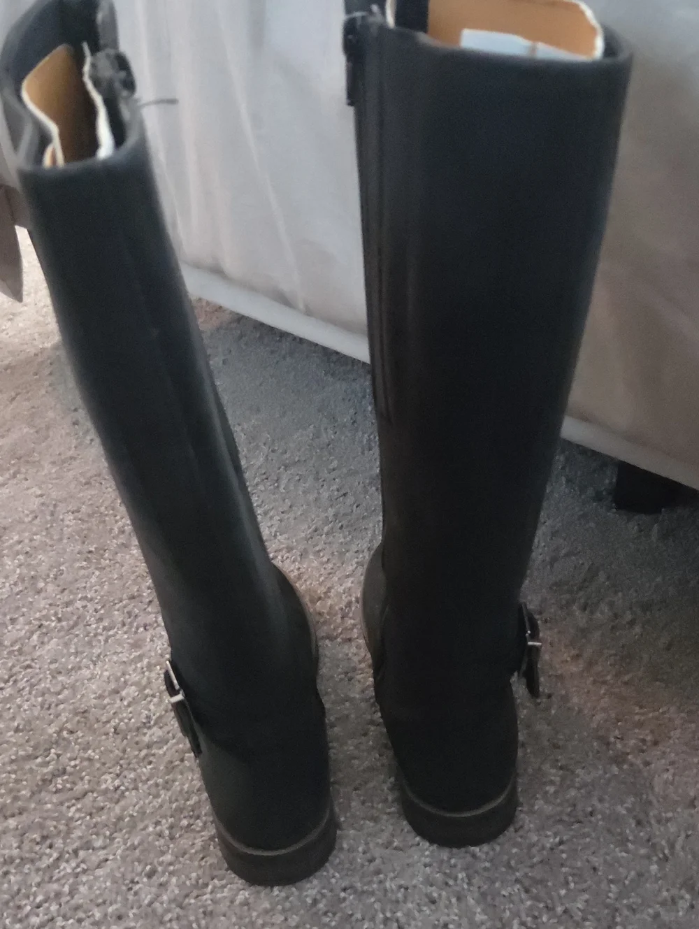Clarks Black Knee-High Buckle Riding Boots - Women